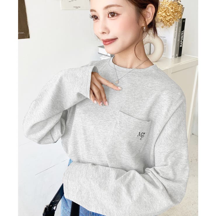 ワンポイント刺繍ポケットロンT | moment+ | 詳細画像49 