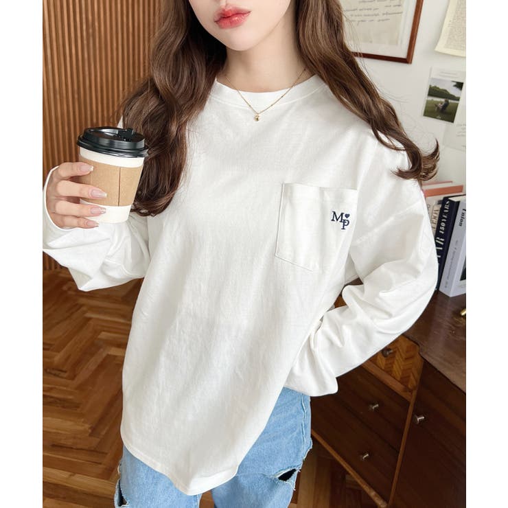 ワンポイント刺繍ポケットロンT | moment+ | 詳細画像5 