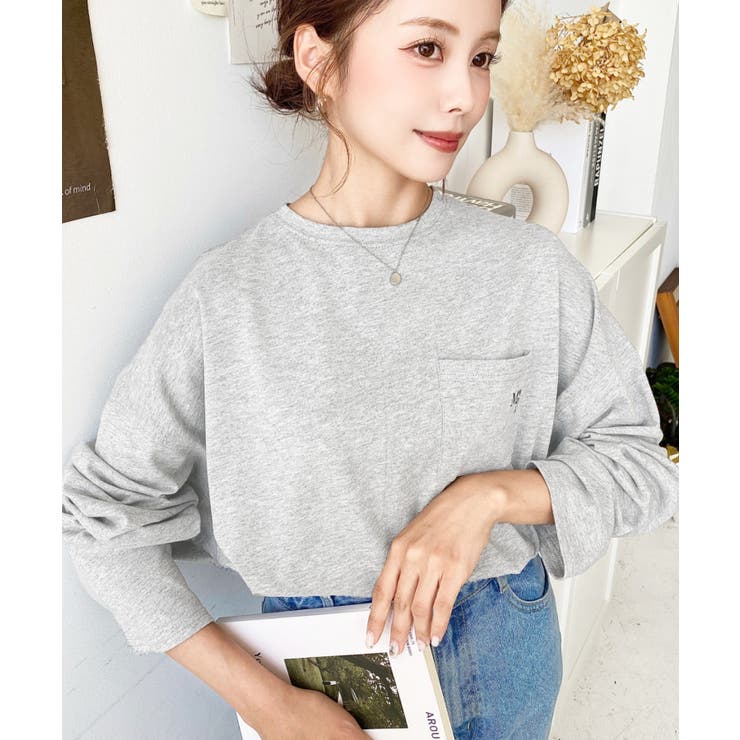 ワンポイント刺繍ポケットロンT | moment+ | 詳細画像51 