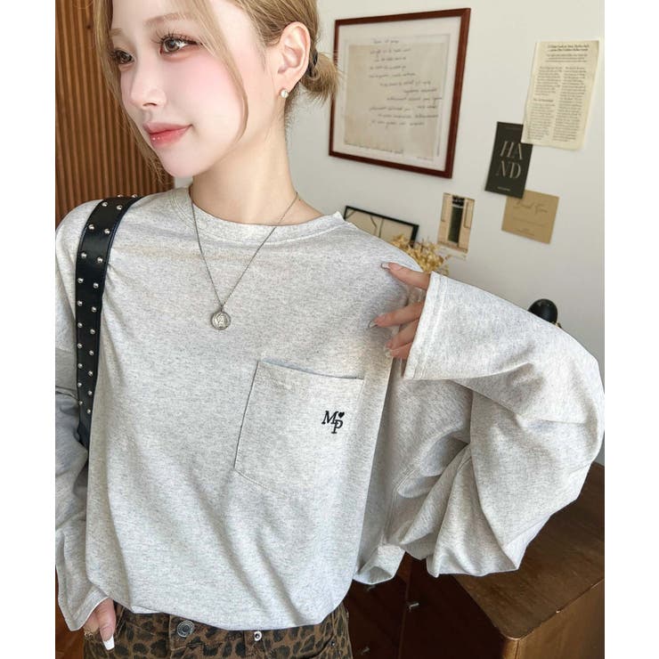 ワンポイント刺繍ポケットロンT | moment+ | 詳細画像55 