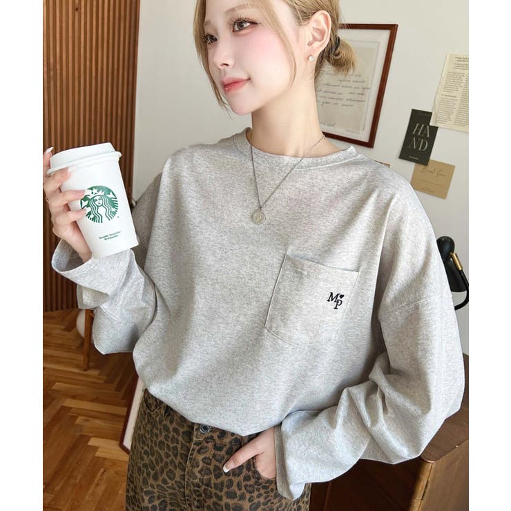 ワンポイント刺繍ポケットロンT | moment+ | 詳細画像56 