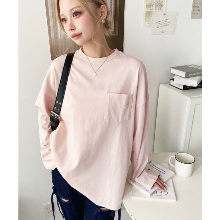 ワンポイント刺繍ポケットロンT | moment+ | 詳細画像69 