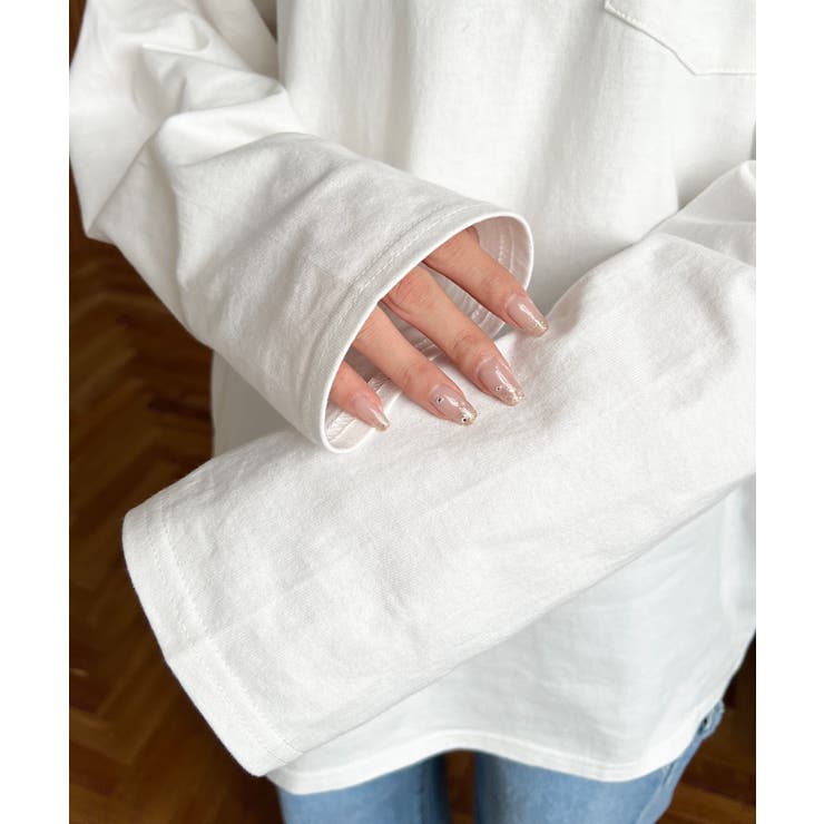 ワンポイント刺繍ポケットロンT | moment+ | 詳細画像8 