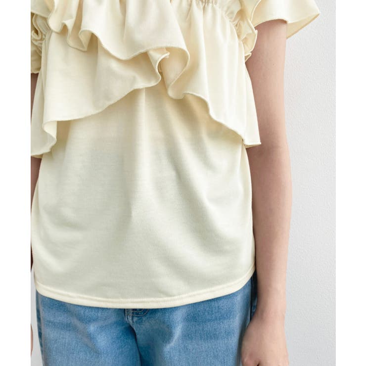 マルチウェイオフショルクロスフリルTシャツ | moment+ | 詳細画像20 