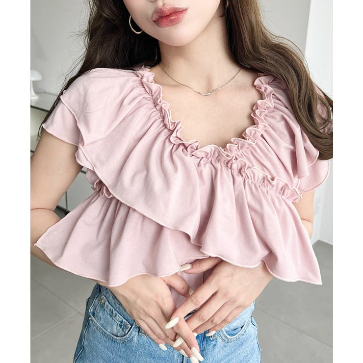 マルチウェイオフショルクロスフリルTシャツ | moment+ | 詳細画像25 