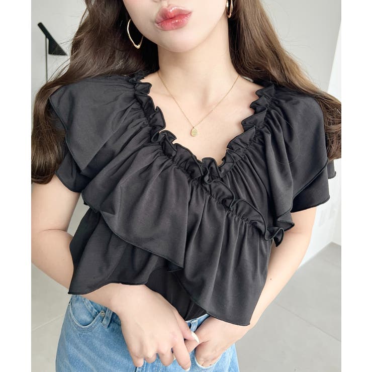 マルチウェイオフショルクロスフリルTシャツ | moment+ | 詳細画像30 