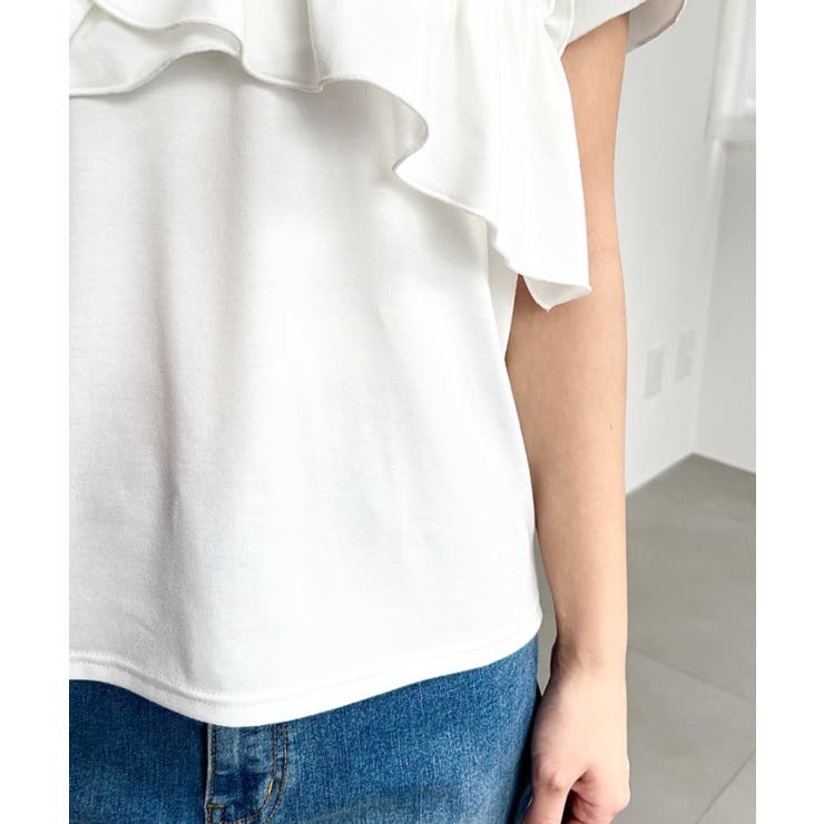 マルチウェイオフショルクロスフリルTシャツ | moment+ | 詳細画像8 