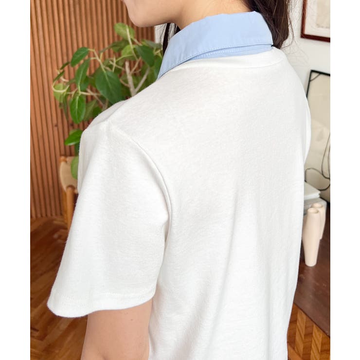 バイカラーデザイン半袖ポロカットソー | moment+ | 詳細画像13 