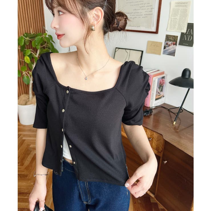 アシメスクエアネックプルオーバー | moment+ | 詳細画像15 