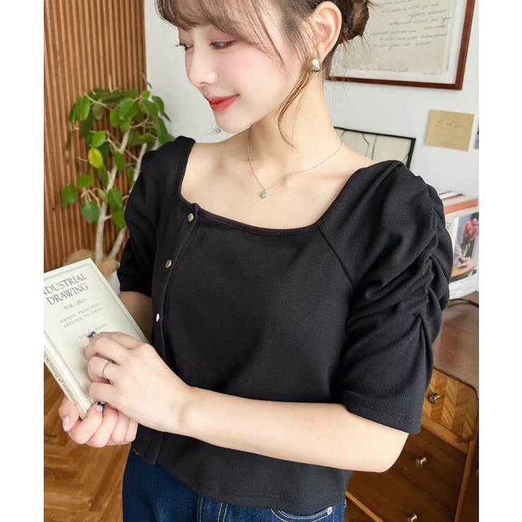 アシメスクエアネックプルオーバー | moment+ | 詳細画像16 