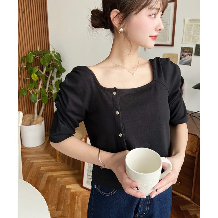 アシメスクエアネックプルオーバー | moment+ | 詳細画像19 