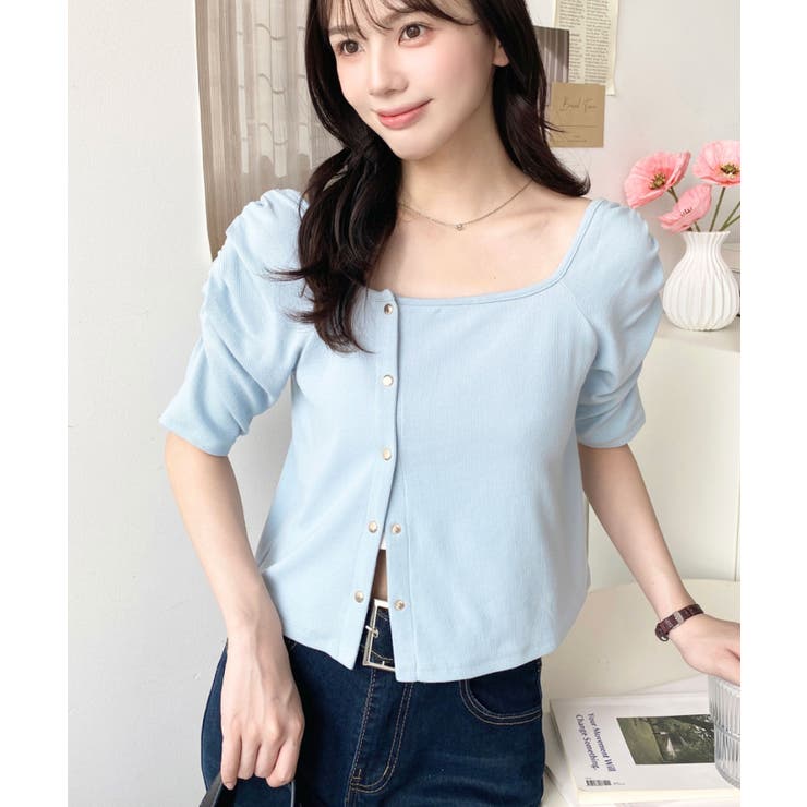 アシメスクエアネックプルオーバー | moment+ | 詳細画像20 