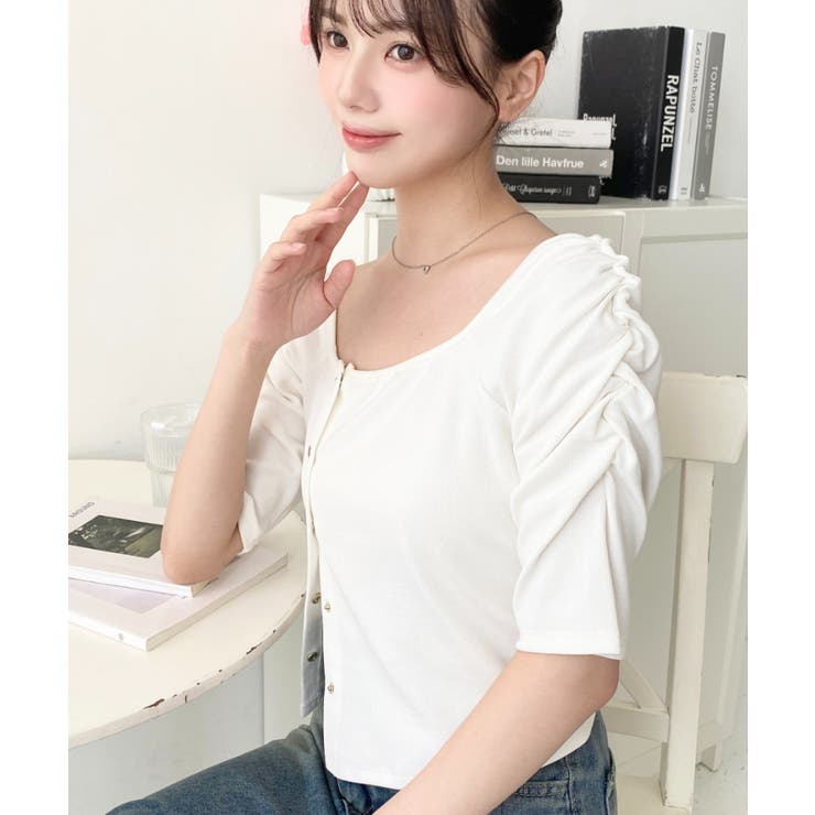 アシメスクエアネックプルオーバー | moment+ | 詳細画像6 