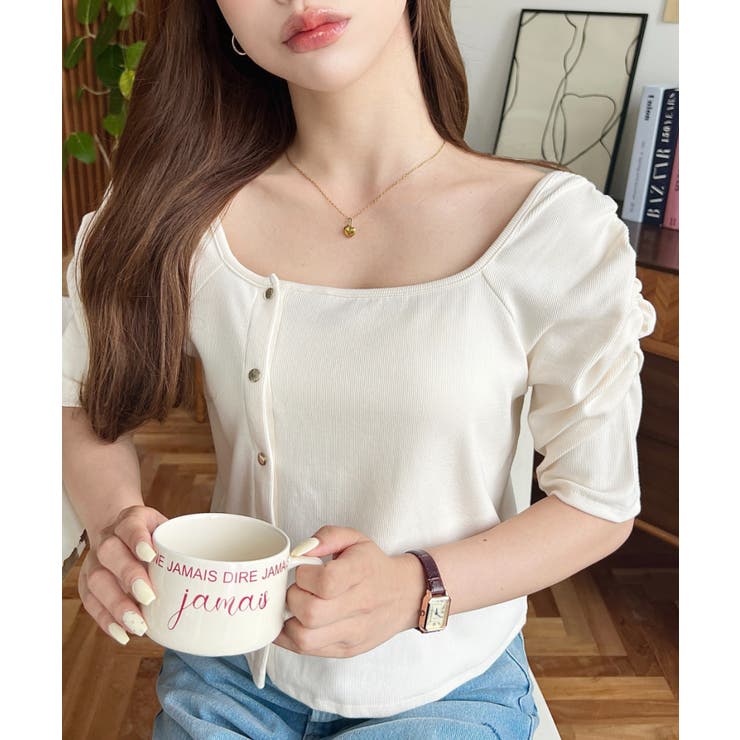 アシメスクエアネックプルオーバー | moment+ | 詳細画像8 