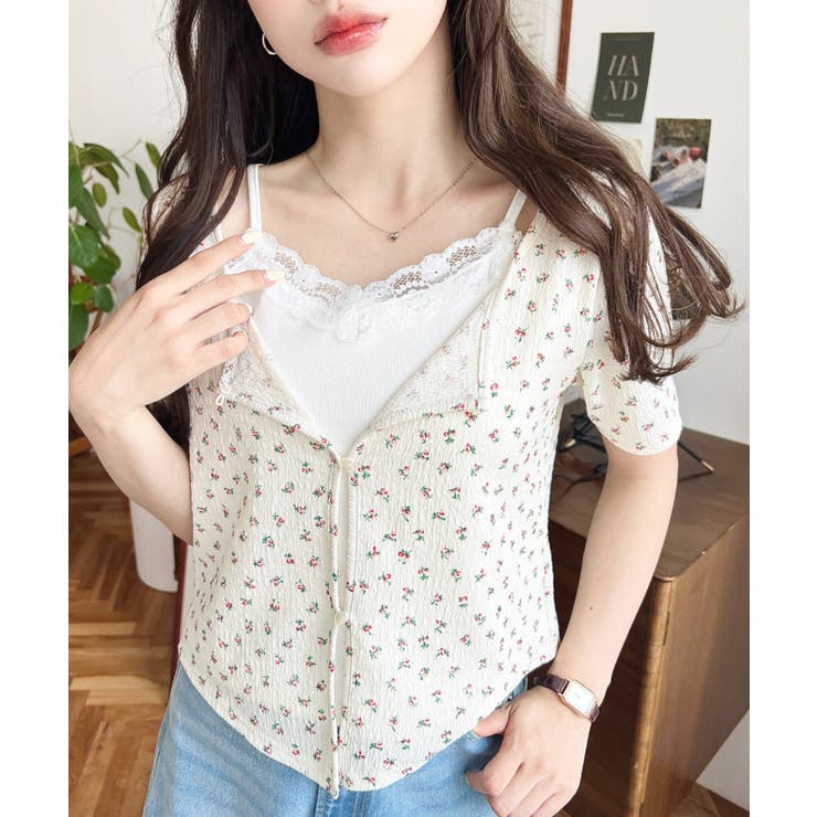 キャミレイヤード風半袖トップス | moment+ | 詳細画像27 