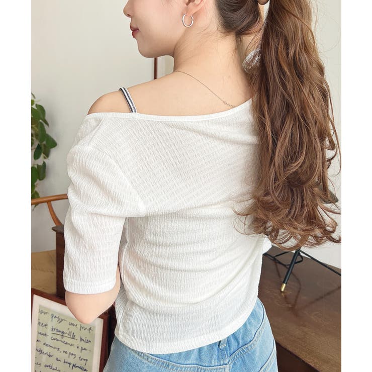 キャミレイヤード風半袖トップス | moment+ | 詳細画像5 