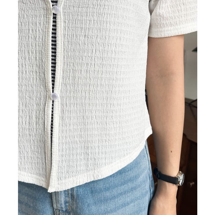 キャミレイヤード風半袖トップス | moment+ | 詳細画像9 