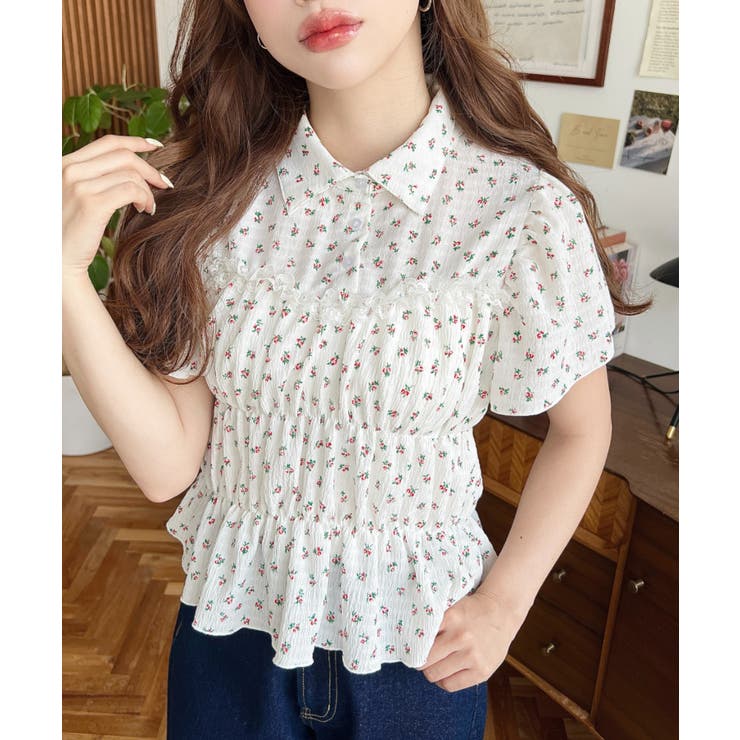 シャーリングビスチェデザインポロシャツ | moment+ | 詳細画像11 