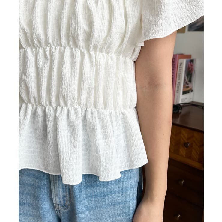 シャーリングビスチェデザインポロシャツ | moment+ | 詳細画像9 