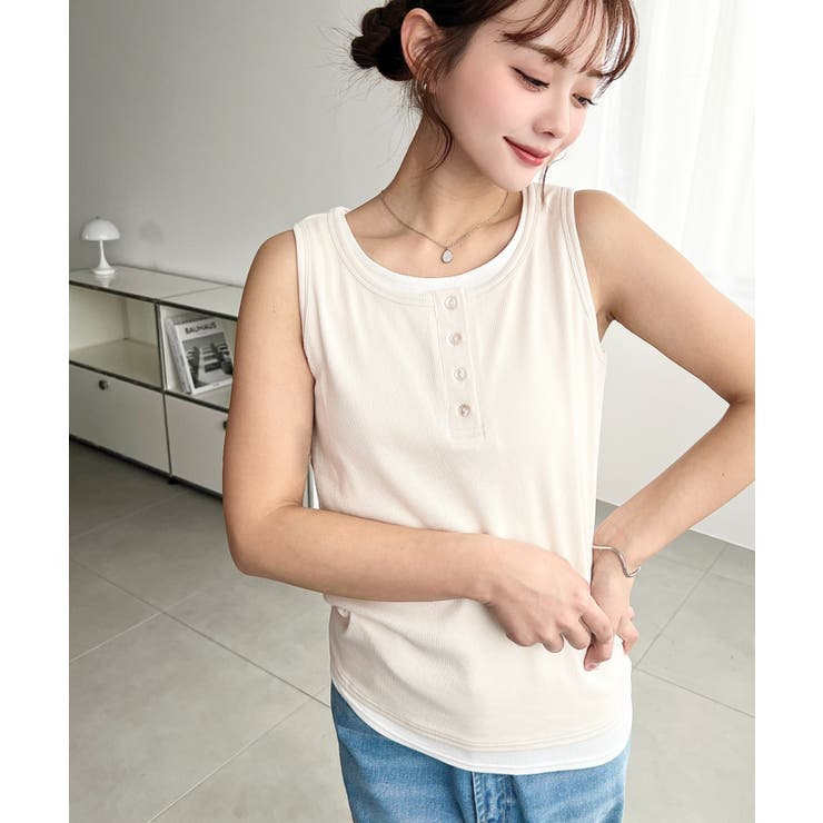 アイボリー | ヘンリータンク＋ベーシックタンク2枚セット | moment+