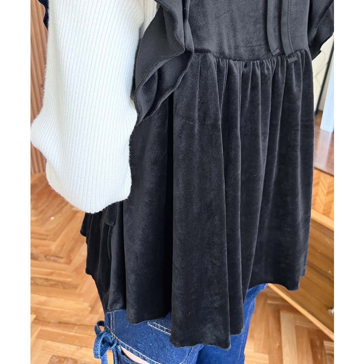 カットベロアバックリボンティアードプルオーバー | moment+ | 詳細画像11 