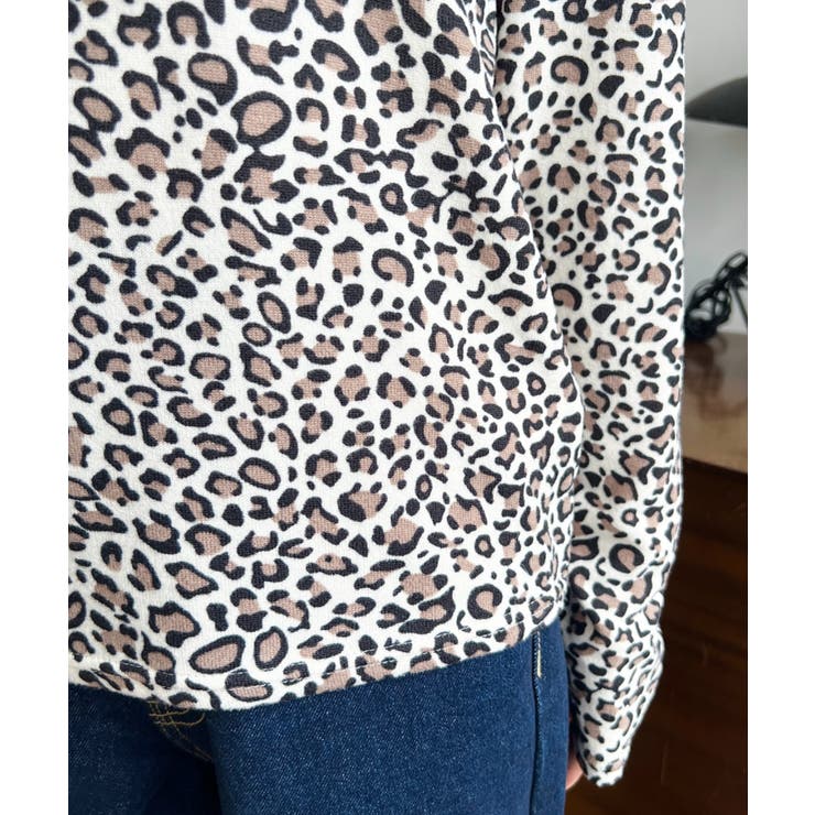 レオパードプリントバレエコアパフスリーブ長袖カットソー | moment+ | 詳細画像19 