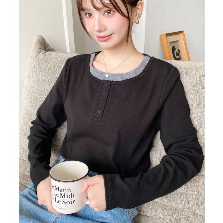 レイヤード風ヘンリーロンT | moment+ | 詳細画像14 