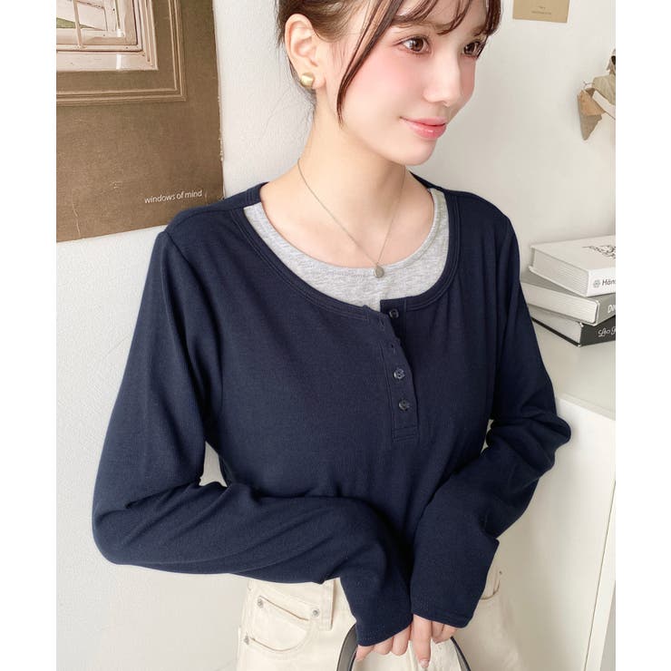 レイヤード風ヘンリーロンT | moment+ | 詳細画像19 