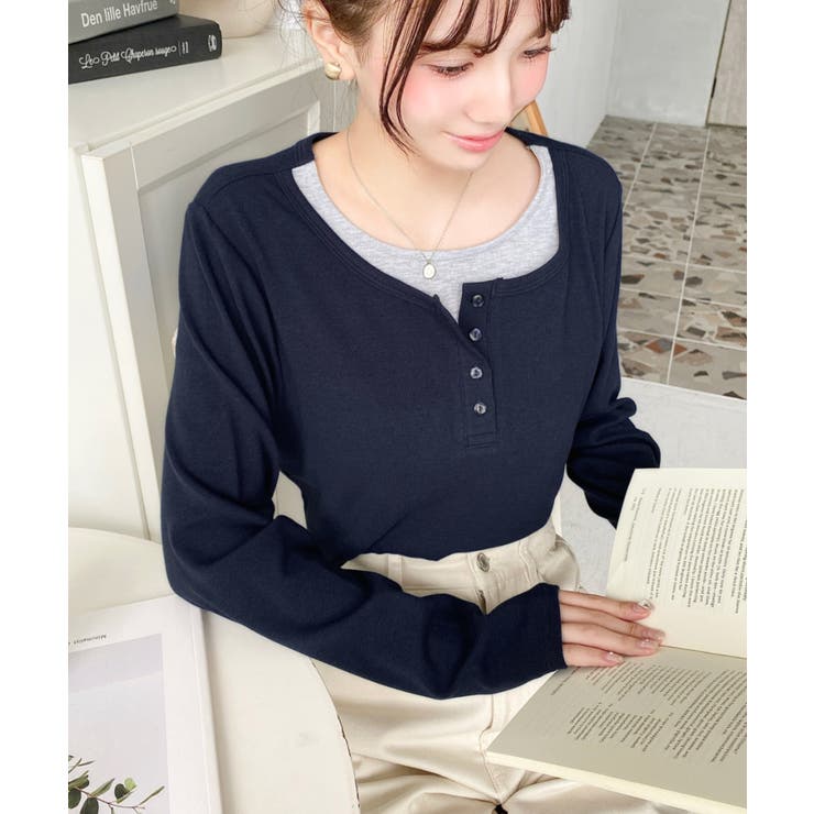 レイヤード風ヘンリーロンT | moment+ | 詳細画像21 