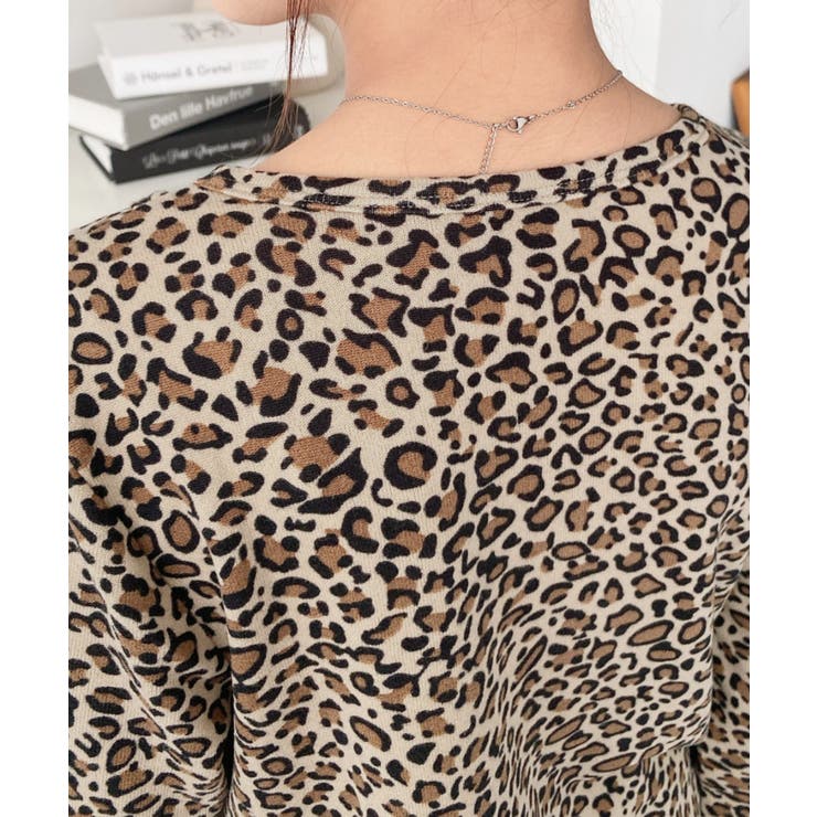 レオパードプリントレイヤード風ヘンリーロンT | moment+ | 詳細画像17 