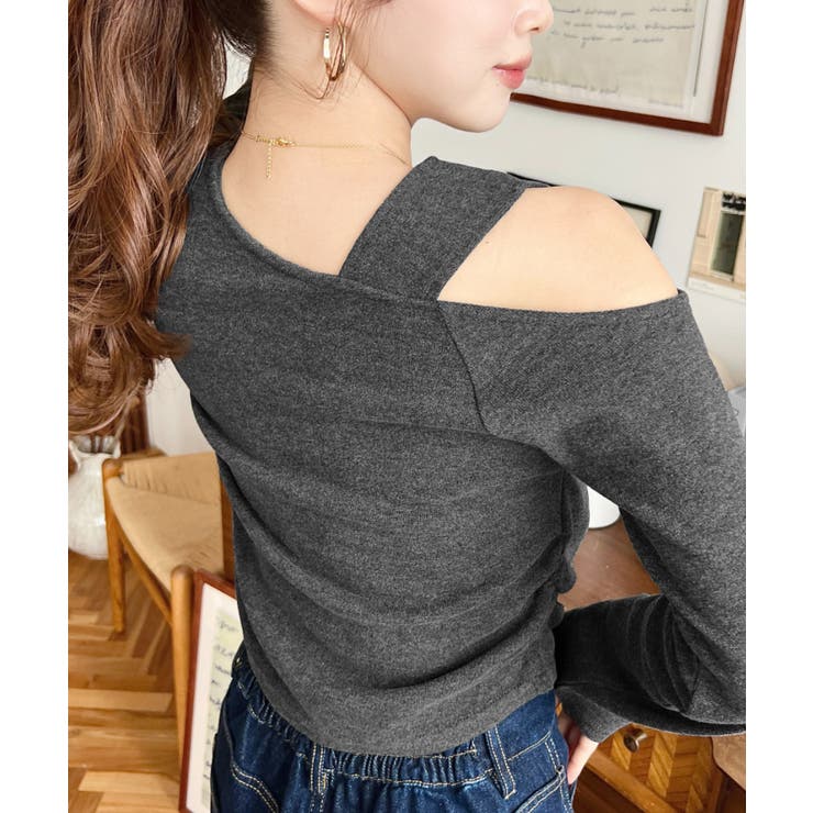 レイヤードライクワンショルニットソープルオーバー | moment+ | 詳細画像16 