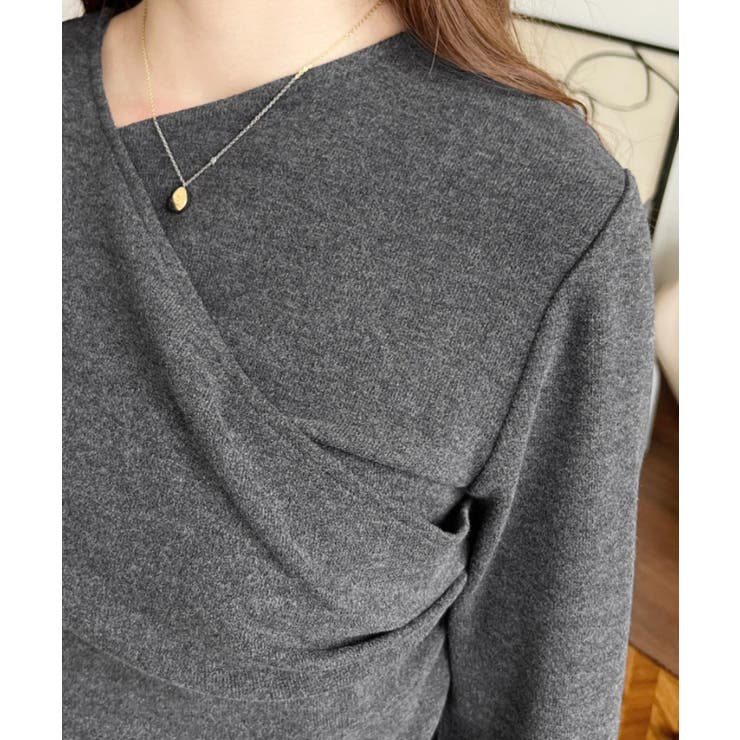 レイヤードライクワンショルニットソープルオーバー | moment+ | 詳細画像19 