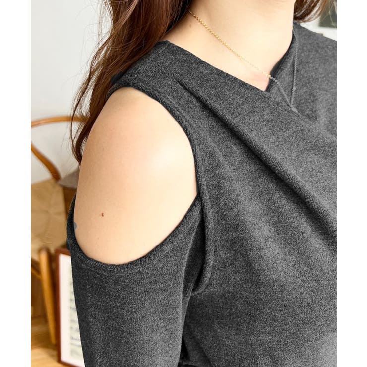 レイヤードライクワンショルニットソープルオーバー | moment+ | 詳細画像20 