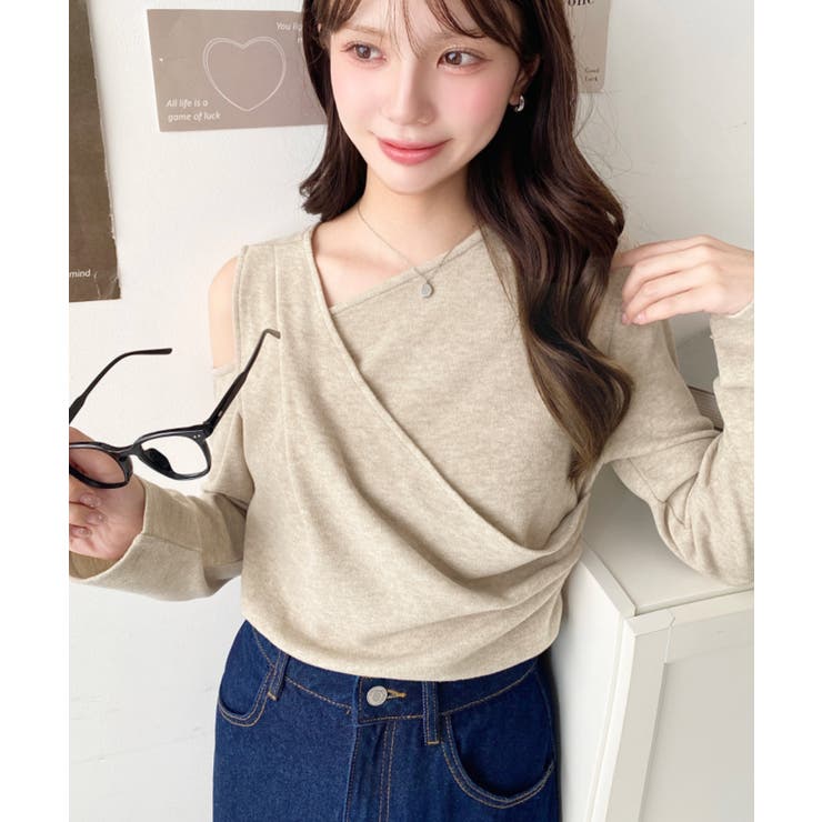 レイヤードライクワンショルニットソープルオーバー | moment+ | 詳細画像23 