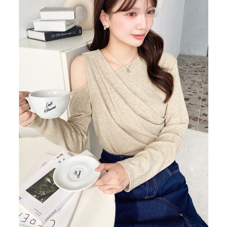 レイヤードライクワンショルニットソープルオーバー | moment+ | 詳細画像24 