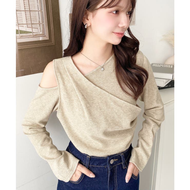 レイヤードライクワンショルニットソープルオーバー | moment+ | 詳細画像25 