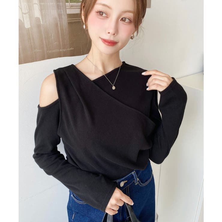 レイヤードライクワンショルニットソープルオーバー | moment+ | 詳細画像7 