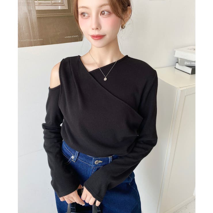 レイヤードライクワンショルニットソープルオーバー | moment+ | 詳細画像8 