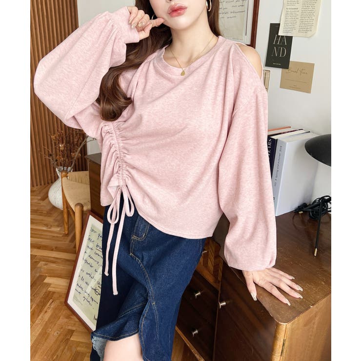 ショルダースリットドロストニットソープルオーバー | moment+ | 詳細画像18 