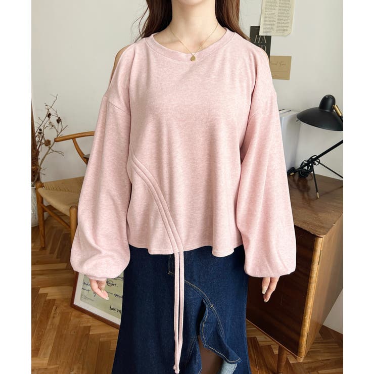 ショルダースリットドロストニットソープルオーバー | moment+ | 詳細画像19 