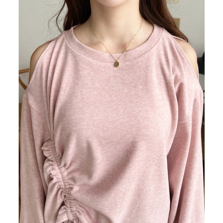 ショルダースリットドロストニットソープルオーバー | moment+ | 詳細画像20 