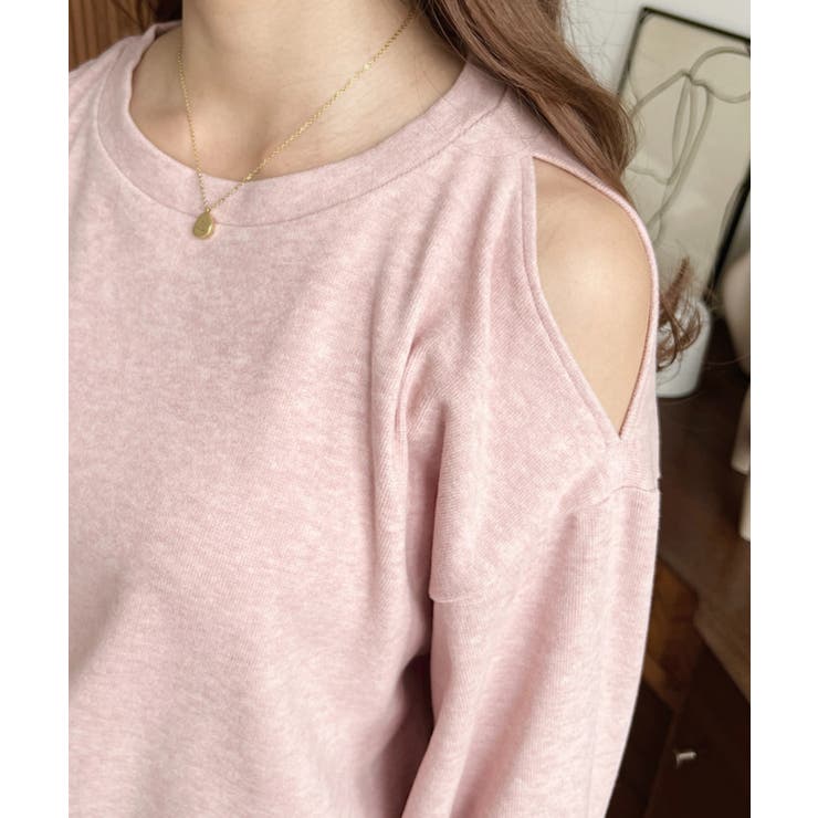 ショルダースリットドロストニットソープルオーバー | moment+ | 詳細画像21 