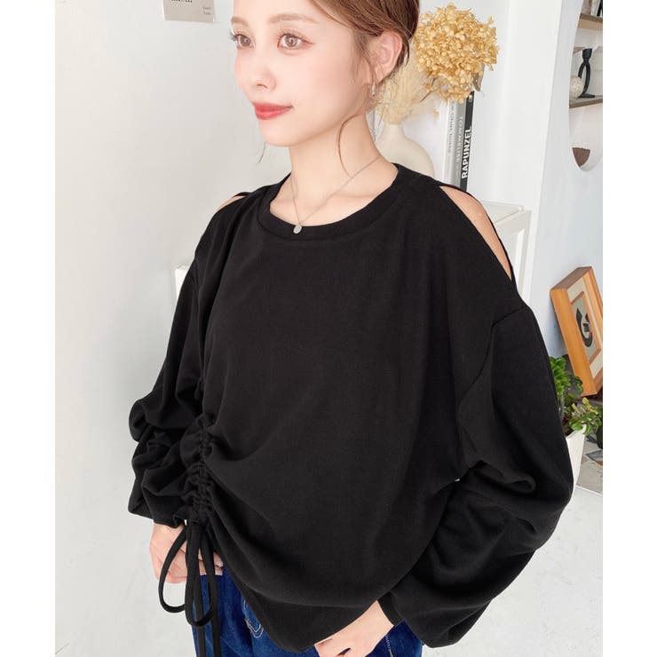 ショルダースリットドロストニットソープルオーバー | moment+ | 詳細画像6 