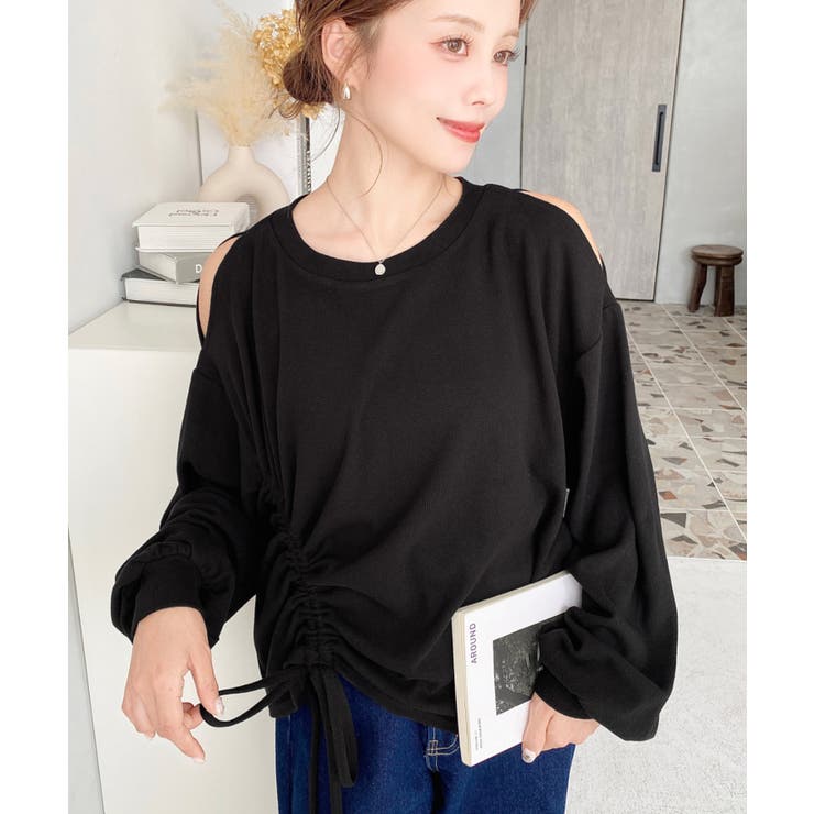 ショルダースリットドロストニットソープルオーバー | moment+ | 詳細画像7 