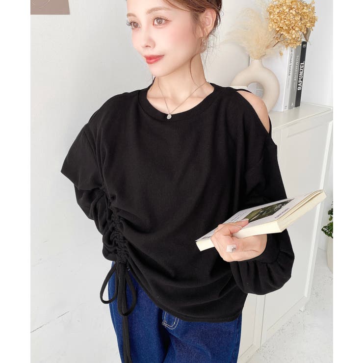 ショルダースリットドロストニットソープルオーバー | moment+ | 詳細画像8 