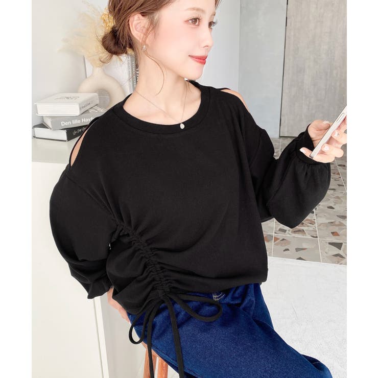 ショルダースリットドロストニットソープルオーバー | moment+ | 詳細画像9 