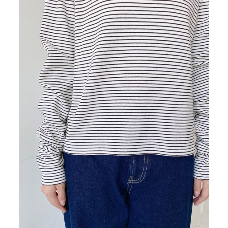 U.S.POLO ASSNワンポイント刺繍袖くしゅくしゅボーダーロンT | moment+ | 詳細画像10 