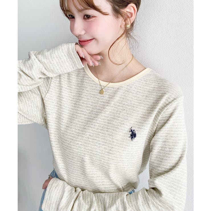 U.S.POLO ASSNワンポイント刺繍袖くしゅくしゅボーダーロンT | moment+ | 詳細画像45 