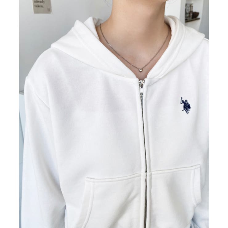 U.S.POLO ASSNワンポイント刺繍ダブルジップショートパーカー | moment+ | 詳細画像8 