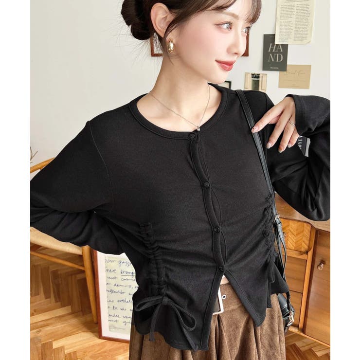 フロントドロストリブカットソーカーディガン | moment+ | 詳細画像11 